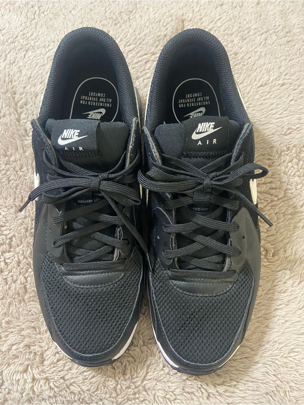 Nike Air Womens Black and White Sneakers